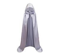 CHUANGOU Halloween Cape，Capa con Capucha Medieval，para Halloween, Disfraz de Mago, Vampire/Gris.（150cm）