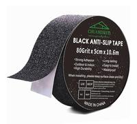 CHUANGSEED Cinta adhesiva resistente antideslizante de 5 cmx10.6 m, para escaleras, exterior e interior, impermeable, antideslizante, para escaleras de escalera, autoadhesivos, color negro