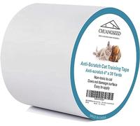 Chuangseed Cinta anti arañazos para gatos, 4 pulgadas x 30 yardas, transparente, doble cara, protector de muebles, seguro para mascotas, fácil instalación