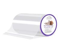 CHUANGSEED Protector de puerta de arañazos de perro, protector transparente de 21 cm x 5 m, protector de puerta resistente para garras de perros y gatos, protector flexible para arañazos de puerta