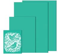 chuanhylis 4 Piezas Placa de Linóleo, 2A4+1A5+1A6 Linóleo Grabado, Caucho PVC Goma Grabado, Plancha Grabado Linoleo para Tallado de Precisión, Manualidades DIY y Sellos (Verde)