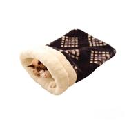 CHUANYGU Saco de dormir autocalentable para gatos de interior - Cama de felpa suave y esponjosa para gatos con túnel oculto, cama relajante de invierno para mascotas para gatitos o mascotas pequeñas