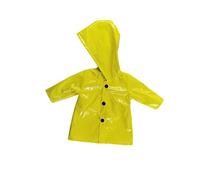 Chubasquero Amarillo para muñecas de 18 Pulgadas, Ropa para muñecas de 18 Pulgadas.