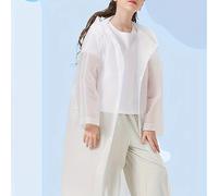 Chubasquero básico reutilizable para - Material EVA duradero, y , color liso transparente, poncho versátil con capucha para senderismo y actividades al aire libre.