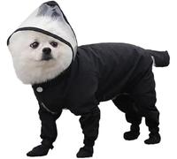 Chubasquero con capucha para perro, impermeable, cobertura completa, traje de lluvia de cuatro patas con zapatos, de secado rápido, chaqueta de lluvia para mascotas para perros pequeños, medianos y