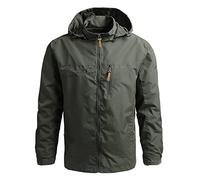 Chubasquero Futbol Trekking de Vestir de Agua Anorak Hombre Chaqueta de Caza Invierno Verde Militar con Capucha Chaqueta Lluvia Impermeables Ropa Senderismo Hombre Verde Militar XL