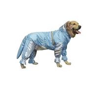 Chubasquero grande con capucha impermeable para cachorros, ropa impermeable de cuatro patas, ropa impermeable con cola desmontable para Golden Retriever Labrador