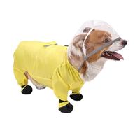 Chubasquero grande para perros, impermeable reflectante para perros, chaqueta para perros con capucha, resistente al viento, protección completa, chubasqueros ligeros para perros medianos
