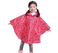 Chubasquero impermeable para niños, chaqueta de manga larga con capucha y botones, resistente al viento, con bolsillos, ligero, reutilizable, color sólido, abrigo para niños y niñas, rojo