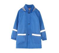 Chubasquero impermeable para niños, chaqueta de manga larga con capucha y botones, resistente al viento, con bolsillos, ligero, reutilizable, color sólido, abrigo para niños y niñas