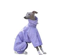 Chubasquero italiano de cuello alto ajustable con 4 patas con cierre de cremallera reflectante a rayas resistentes al viento, ropa para perros medianos