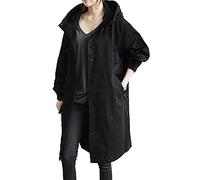 Chubasquero largo impermeable para mujer, chaqueta de softshell para mujer, chaqueta funcional transpirable, chaqueta de entretiempo, chaqueta cortavientos, chaqueta para exteriores, monocolor, ligera