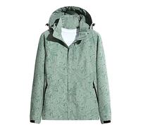 Chubasquero ligero para mujer, chaqueta para correr, impermeable, transpirable, con capucha: chubasquero estampado fino con cremallera, chaqueta de entretiempo, cortavientos, chaqueta para exteriores,