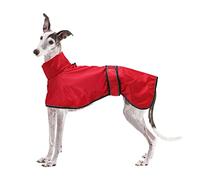 Chubasquero Ligero para Perros,con Correas Reflectantes y Agujero para el arnés, Pull-Over/Chaqueta Galgos, Lurcher y Whippet,para Perros Medianos y Grandes-Rojo-XL