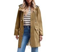 Chubasquero Mujer Impermeable Largo Viaje Talla Grande Chaqueta Cortavientos Running Montaña Ciclismo Moto Ligero Transpirable Abrigo de Lluvia Moda Gabardina para al Aire Libre Acampada Trekking