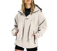 Chubasquero Mujer Impermeable Viaje Talla Grande Moda Chaqueta Cortavientos Running Montaña Ciclismo Moto Ligero Abrigo de Lluvia con Cremallera y Bolsillos Gabardina al Aire Libre Acampada Trekking