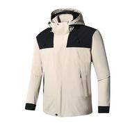 Chubasquero para hombre, chaqueta cortadora con capucha, color bloque, patchwork, chaqueta de invierno, monocolor, informal, chaqueta softsheli, chaqueta de senderismo, chaqueta ligera con capucha