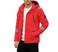 Chubasquero para hombre, resistente al agua, cortavientos, chaqueta de | Polo rosa con lazo para concienciación del cáncer de mama, estampado, suave, transpirable, muestra solidaridad, uso diario