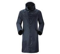 Chubasquero para hombre, resistente al agua, transpirable, chaqueta softshell de longitud media, práctica al aire libre, trekking, chaqueta de senderismo, resistente anorak con rayas reflectantes