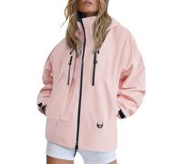 Chubasquero para mujer con bolsillos con cremallera, gabardina pequeña con capucha para mujer, abrigo de invierno del Reino Unido, talla 24, chaqueta para festival, ropa de lluvia larga, con bolsillos