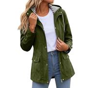 Chubasquero para mujer, con bolsillos en las mangas, ligero, largo, con capucha, cortavientos, softshell, talla grande, talla 6-24 B617