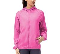 Chubasquero para mujer, fino, ligero, cortavientos, impermeable, de secado rápido, cortavientos, transpirable, chaqueta de senderismo plegable, resistente al viento, chaqueta funcional con capucha
