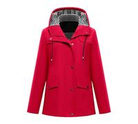 Chubasquero para mujer, impermeable, transpirable, chaqueta softshell para mujer, azul, monocolor, chubasquero con capucha, chaqueta de entretiempo, chaqueta funcional, cortavientos, chaqueta ligera