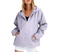 Chubasquero para mujer, ligero, cortavientos, impermeable, cortavientos, chaqueta para exteriores, cortavientos, transpirable, chaqueta deportiva para primavera y otoño, chaqueta de entretiempo