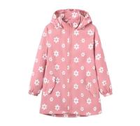 Chubasquero para niños, abrigo de forro polar con estampado y capucha, abrigo de invierno impermeable, transpirable, chaqueta ligera a prueba de viento, gabardina cómoda y cálida, poncho de lluvia