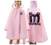 Chubasquero para niños, mochila oculta, ropa impermeable para montar, Poncho escolar largo con estampado de animados para niños de tamaño mediano#A