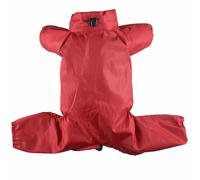 Chubasquero para perros de DoggyDolly con 4 mangas, rojo