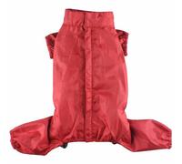 Chubasquero para perros de DoggyDolly con cremallera y 4 mangas, rojo