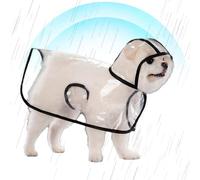 Chubasquero para perros impermeable portátil transparente para perros, varios tamaños para todos los tipos de cuerpo con poncho con capucha, abrigo para perros para perro, Bulldog Inglés francés, Pug