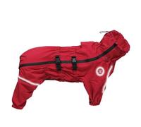 Chubasquero para perros, mediano y grande, Border Collie Golden Retriever, chaqueta de asalto transpirable para perros grandes de cuatro patas (rojo, 4XL (26 pulgadas)