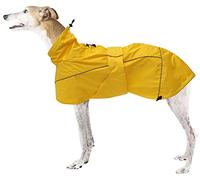 Chubasquero para Perros MOREZI, Impermeable/Impermeable, con cordón, cinturón y Bordes Reflectantes, Apto para Galgos y Perros de tamaño Mediano a grande-Amarillo-2XL