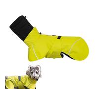 Chubasquero para Perros Pequeños | Impermeable con Doble Cuello para Mascotas - Poncho Ligero Reflectante Ajustable para Cachorros, Paseo Y Carrera