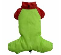 Chubasquero para perros verde-rojo de DoggyDolly con 4 mangas