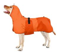 Chubasquero Perro Grande, Chaqueta Impermeable para Perros Grande Impermeable Perro Grande Cubierta Completapara Ajustable Sudaderas a Prueba de Viento Perros(Naranja, L)