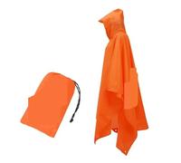 Chubasquero Poncho impermeable 3 en 1 for exteriores, con capucha y mangas largas, for motocicleta, camping, senderismo, viajes, ropa, tienda de campaña(Orange)