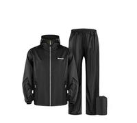 Chubasquero Traje impermeable for adultos, unisex, for verano, for motocicleta, ligero, transpirable, for exteriores(Black,4XL)