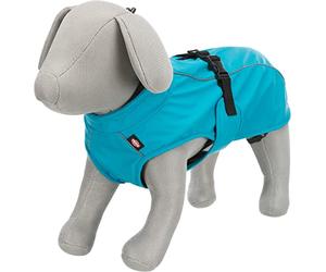 Chubasquero VIMY, M 50 CM, impermeable para perros de color turquesa con elementos reflectantes para mayor seguridad en la oscuridad, cómodo y ajustable, 680205