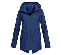 Chubasqueros largos para mujer, plegables, gabardinas para mujer, cortavientos, de manga larga, impermeable, chaqueta de trabajo con bolsillos, chaqueta de ciclismo, chaqueta de invierno, talla 24