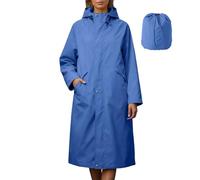 Chubasqueros para hombre y mujer, chubasquero ligero impermeable, chubasquero largo con capucha, cortavientos para exteriores, gabardina de un solo color, ropa de lluvia plegable, parka de lluvia para