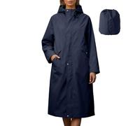 Chubasqueros para hombre y mujer, chubasquero ligero impermeable, chubasquero largo con capucha, cortavientos para exteriores, gabardina de un solo color, ropa de lluvia plegable, parka de lluvia para