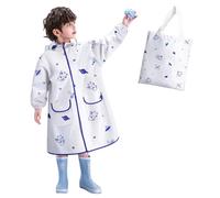Chubasqueros para Niñas Poncho de Lluvia Chaqueta Impermeable Infantiles Ligero Abrigos Impermeables con Capucha Reutilizable Traje y Chaquetas Ropa