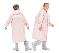 Chubasqueros para Niñas Poncho de Lluvia Chaqueta Impermeable Infantiles Ligero Abrigos Impermeables Sin Patrón Reutilizable Traje y Chaquetas Ropa Simple Diseño
