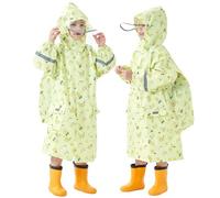Chubasqueros para Niños y Niñas Chaqueta de lluvia ligera Ropa de lluvia para Niños Pequeños Impermeable Chaqueta Poncho de 3 a 12 años