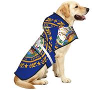 Chubasqueros para perros con estampado de bandera de New Hampshire con capucha reflectante, chaqueta poncho portátil para mascotas, para cachorros pequeños, medianos y grandes 3XL