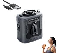 Chubby Cable Fan - 2025 New Chubby Cool Belt Fans, 6000mah Portable Fan Belt, Rechargeable Wearable Cooler with Flashlight, For Worksites, Hiking & Camping (Gray)