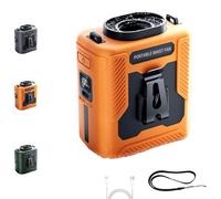 Chubby Cable Fan, Chubby Cable Waist Fan, Chubbycool 6000mah Portable Fans Belt, Rechargeable Wearable Cooler with Flashlight, for Outdoor Work, Camping, Travel (1Pcs*Orange)